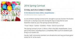 Spring Carnival April 29